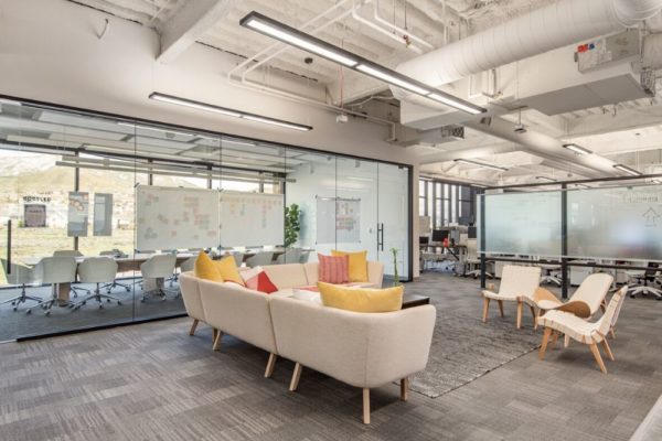 Company sitting area inside Canopy office in Utah