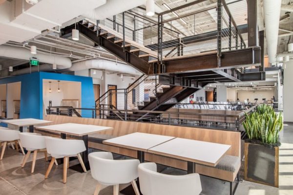 Dining tables inside Canopy office space