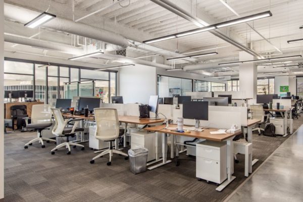 Desk and working space inside Canopy office in Utah