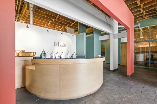 angled view of front reception desk