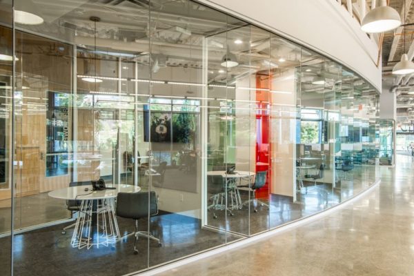 Individual meeting rooms with a TV in Orem Utah commercial office