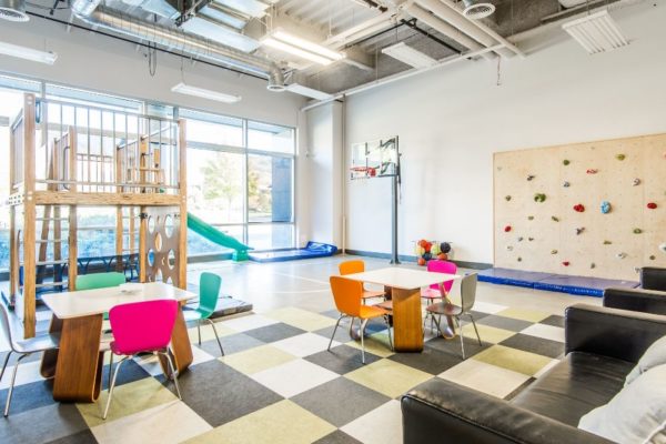 kids playing area inside Orem Utah commercial office