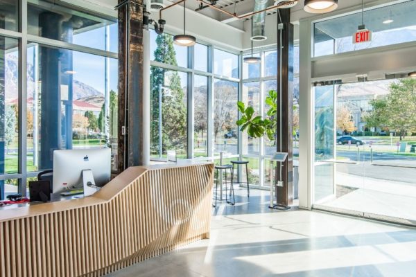 Qualtrics reception area in Utah office