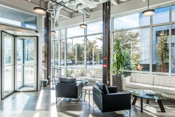 Waiting area in Qualtrics office space