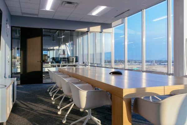 Conference room in Lehi Utah office with a view