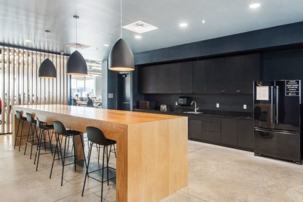 Large open office kitchen