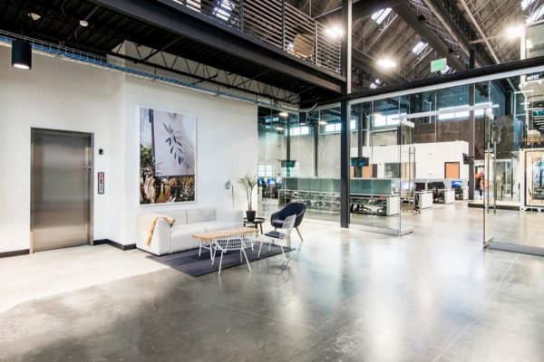 Modern commercial office lobby in Logan UT