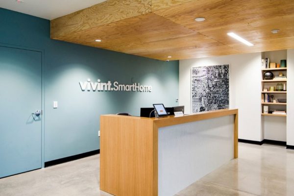 Vivint Smart Home reception area in Logan UT office